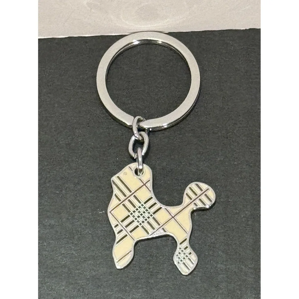 Vintage‎ BURBERRY Nova Check Dog Poodle Purse Keychain Fob Purse Charm
